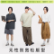 棉的美学(Miandemeixue)300G重磅竹节棉短袖t恤男女夏季大码美式宽松设计感上衣