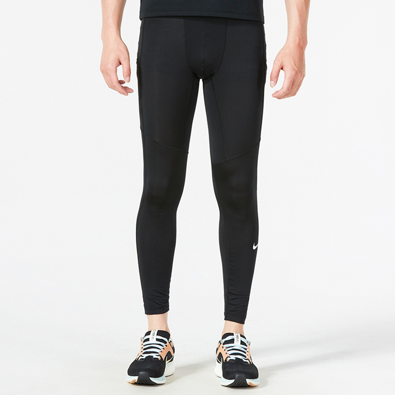 nike 品牌logo印花健身训练户外透气休闲运动裤 男款 黑色 fb7953-010