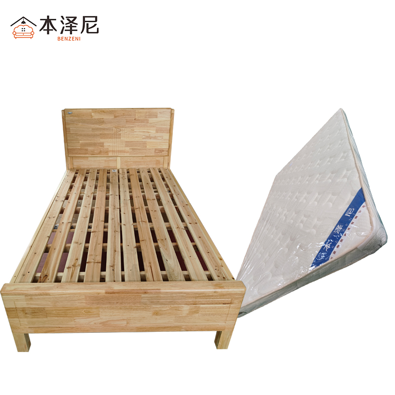 本泽尼 木床(含垫) HTC-DXM12001 1200*2000*980mm 套高清大图