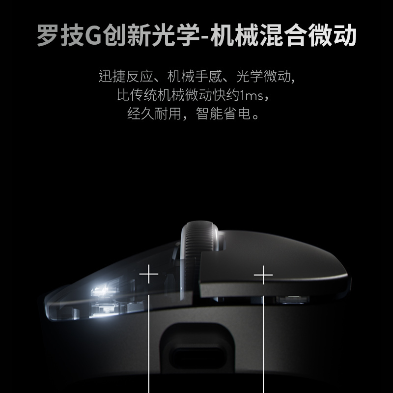 罗技(Logitech)罗技GPRO X SUPERLIGHT 2 DEX鹰眼无线双模电竞游戏鼠标狗屁王四代 黑色高清大图