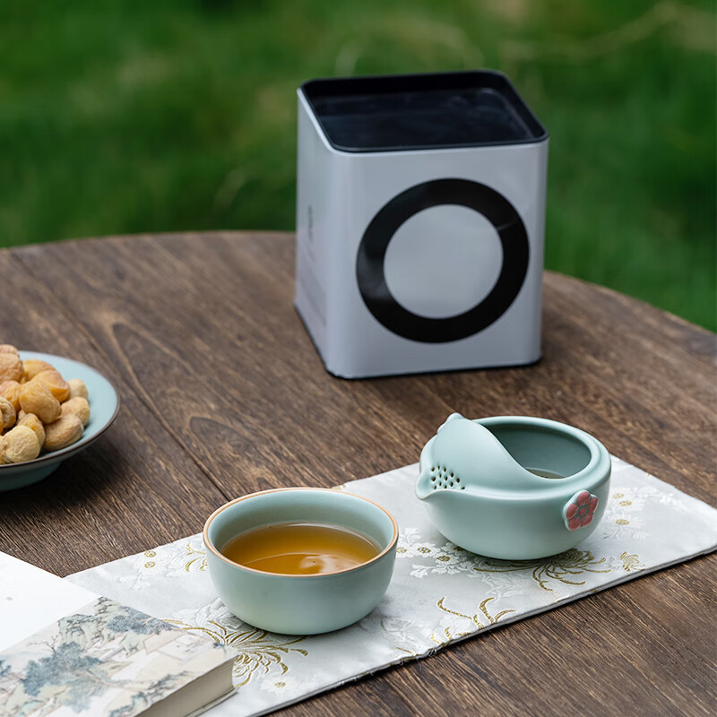 万仟堂 12010601109100 梅花客·唐韵·快客杯古绿釉150ml(套)高清大图