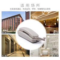 中诺(CHINO-E)A058酒店电话机桌壁两用 重拨/暂停/音量调节浴室小分机 米白色
