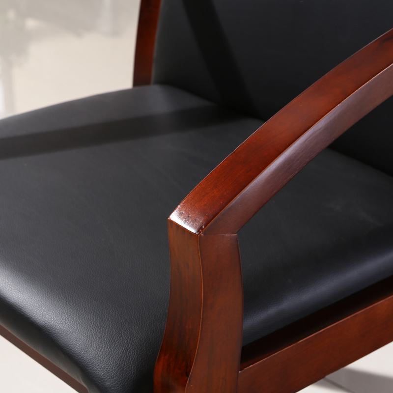 洛港 办公家具会议室接待会客椅子商务职员皮艺会议洽谈椅办公椅