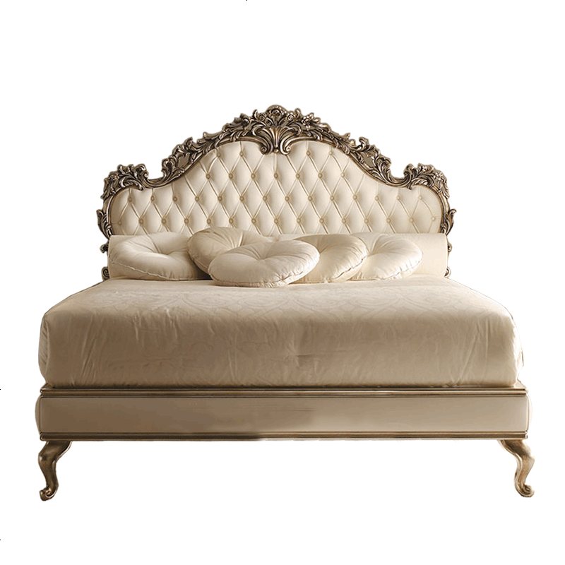 定制欧式全实木床现代简约主卧简欧床双人婚床1.8米公主床_1高清大图