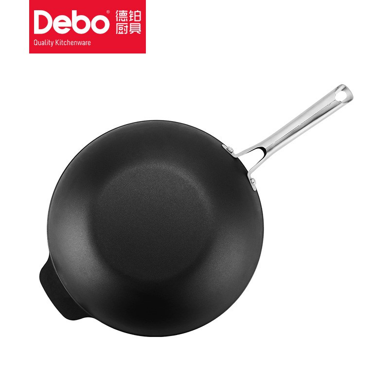 德铂(Debo)卡塞尔不粘锅炒菜锅30cm DEP-595 单个装