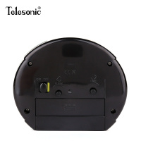 天王星(Telesonic)创意静音闹钟 现代时尚简约客厅挂钟卧室石英钟表 学生贪睡床头钟 3英寸
