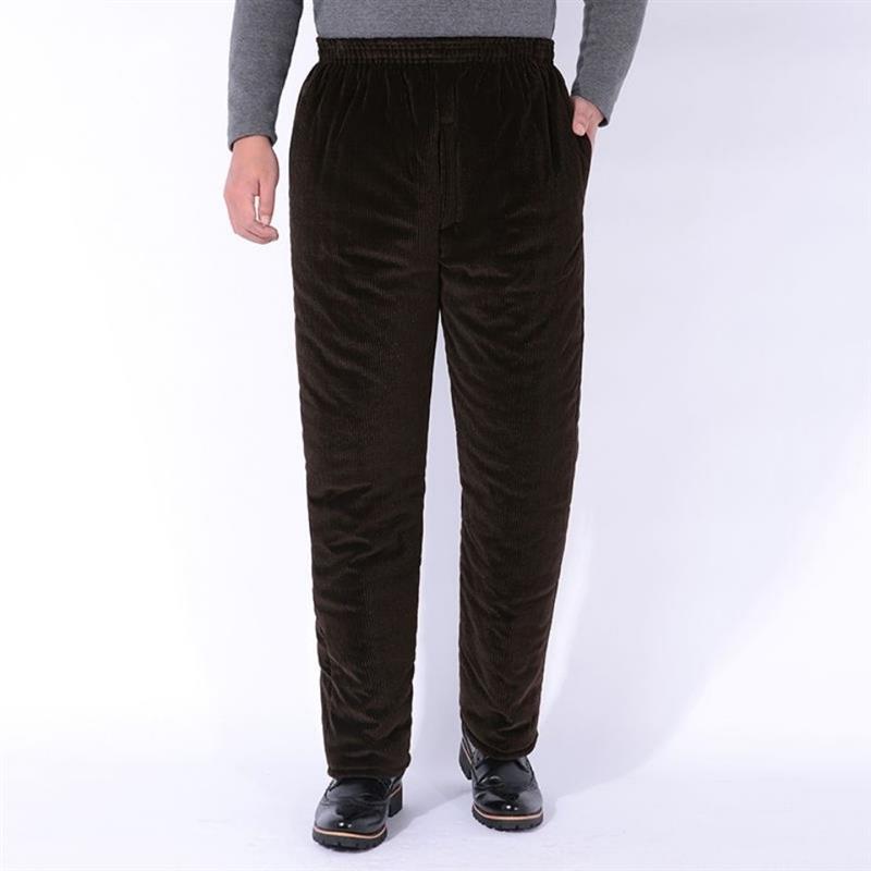 中老年人棉裤男冬季老人外穿抗寒保暖裤裤高腰大码灯芯绒加厚男裤