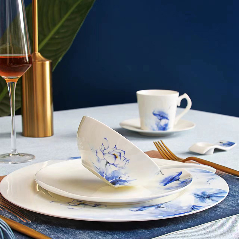 北国风光骨瓷摆台青荷TS-BT青荷高清大图