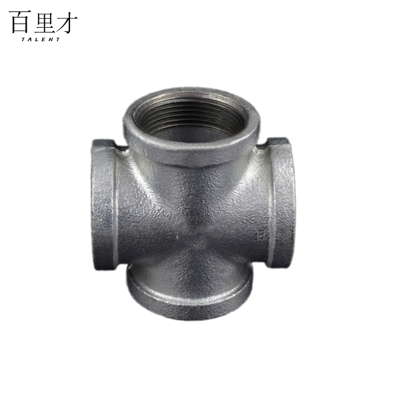 百里才 镀锌四通 DN65 个