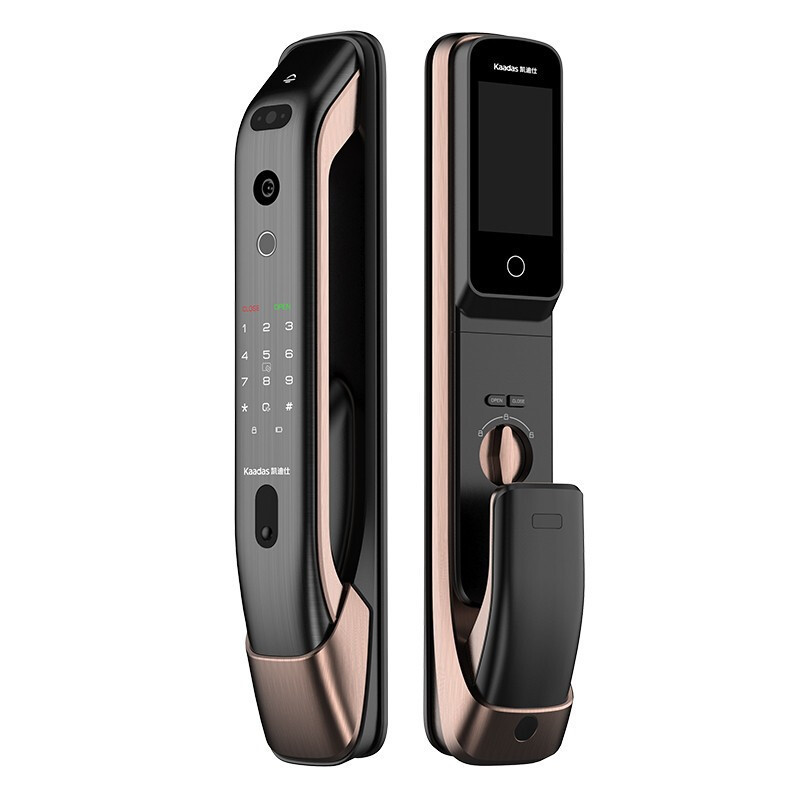 凯迪仕K20 Pro Max智能锁指纹锁远程可视猫眼内屏显示 3D人脸识别 家用电子锁密码锁 C级锁芯 红古铜