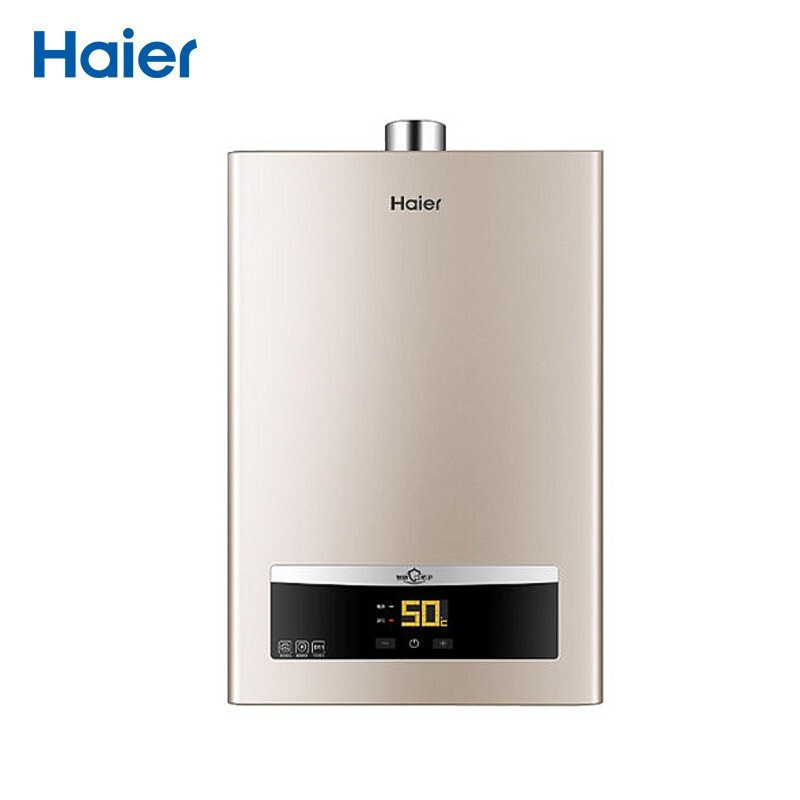 海尔(Haier)燃气热水器智能恒温速热 CO防护 即热式 强排式燃气热水器全国联保 [一厨两卫]16升-(12T)