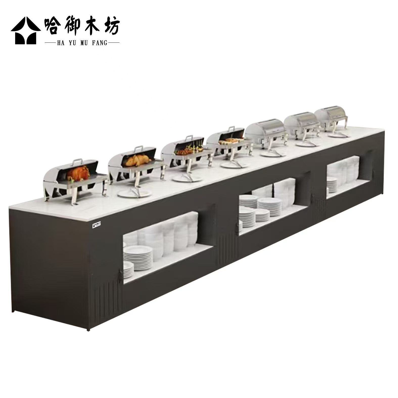 哈御木坊可定制大理石餐台HYMF-CT018组高清大图