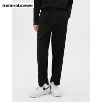 [1件5折价:79.5]美特斯邦威男斜纹萝卜九分裤