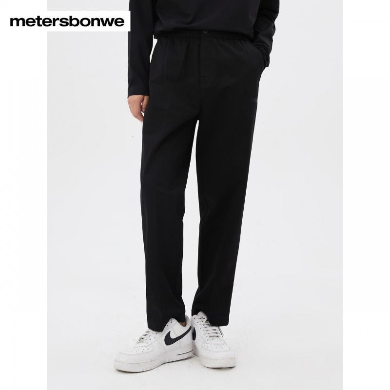 [1件5折价:79.5]美特斯邦威男斜纹萝卜九分裤