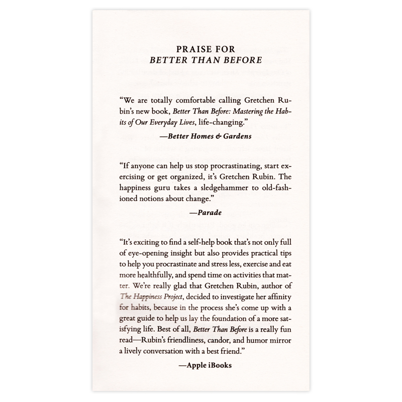 [正版]比从前更好 英文原版 Better Than Before 幸福计划作者格雷琴鲁宾 习惯养成 搭原子习惯 思考高清大图