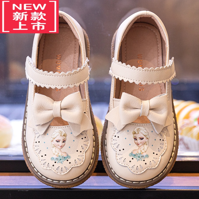 可莉允女童鞋2022新款小女孩软底水钻皮鞋洋气时尚爱莎公主儿童鞋子运动休闲鞋