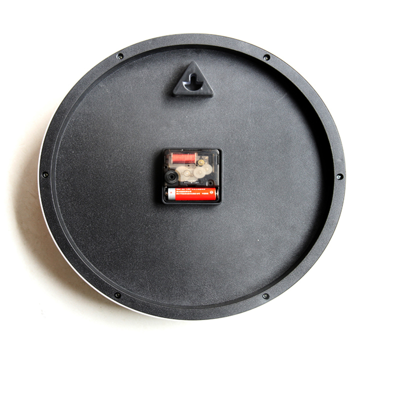 得力 9005 卧室挂钟 客厅圆形创意时钟 简约家用静音电子扫秒挂表