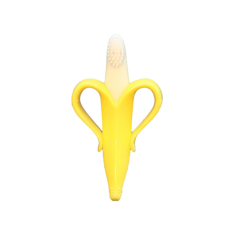 香蕉宝宝(Baby Banana)香蕉款带柄儿童牙刷 硅胶磨牙棒 香蕉款