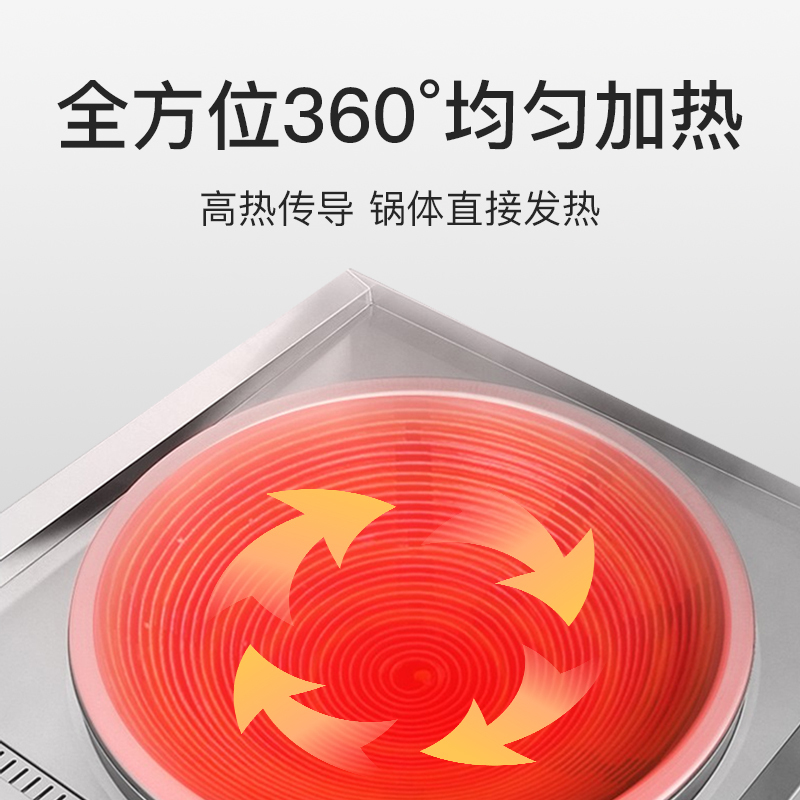耐惠(NAAFI)康宝出品/商用电磁炉 食堂电磁灶大功率炒菜灶台 酒店学校厨房凹面大炒炉大锅灶 SCS50-DA-N22
