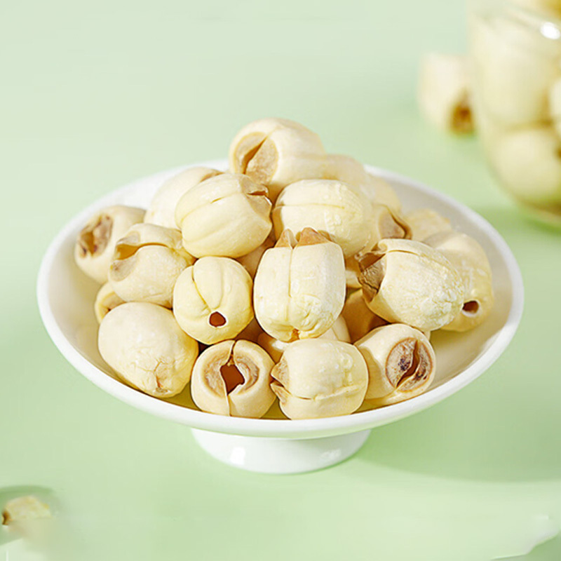 绿帝莲子粒500g大饱满自然莲香粉糯爽口大小均匀通心通透久煮不散高清大图
