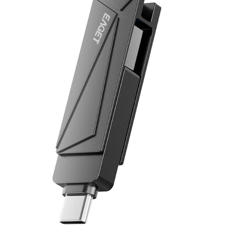 忆捷(EAGET)CF68 手机U盘Type-C USB3.2 双接口手机电脑多用 旋转金属 优盘64GB高清大图