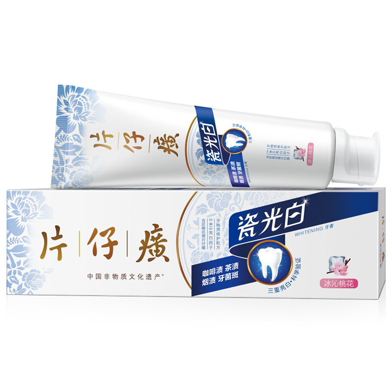 片仔癀瓷光白牙膏(冰沁桃花)105g