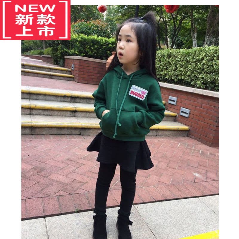 可莉允女童加绒裙裤假两件女宝宝加厚打底裤裙儿童外穿秋冬保暖紧身裤子图片