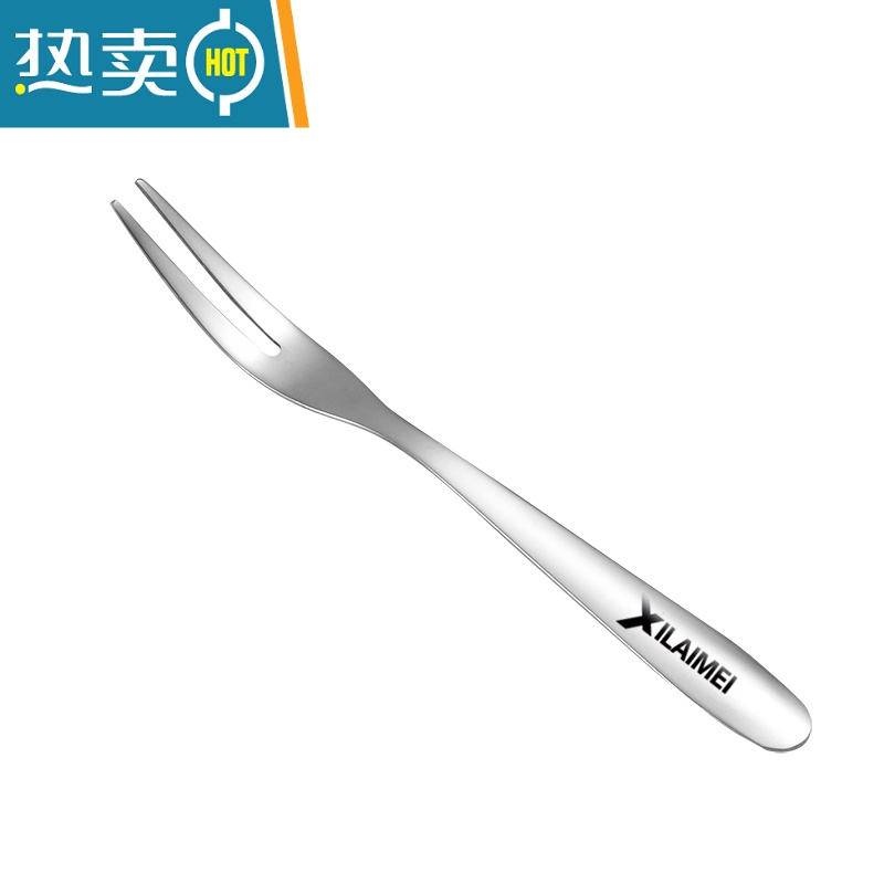 敬平304不锈钢水果叉水果签果插小叉子甜品叉月饼叉家用5支装 单个银色天鹅座高清大图