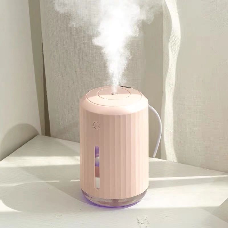 加湿器家用卧室迷你学生大雾量车载小型办公室静音便携空气净化器|白色(220毫升)
