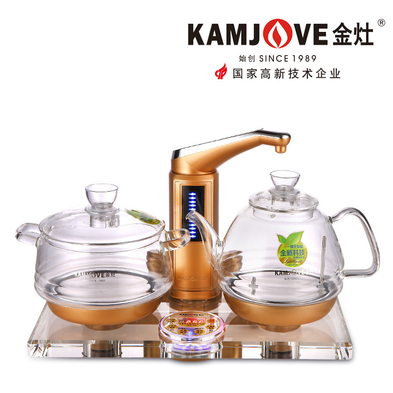 KAMJOVE/金灶 B8 全智能自动加水续水电热水壶 电茶壶 茶具水晶电茶炉耐高温高硼硅玻璃茶艺炉自动上水壶烧水壶玻璃高清大图
