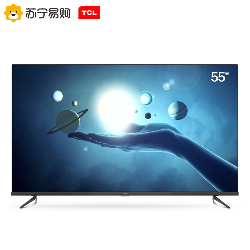 TCL 官方旗舰 55T6 55英寸智能 电视 免遥控声控 ART5圆角全面屏 家用 彩电 55吋 液晶 平板电视机