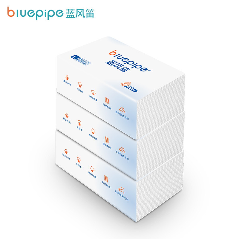 蓝风笛 抽纸 156*175mm*10包 提高清大图