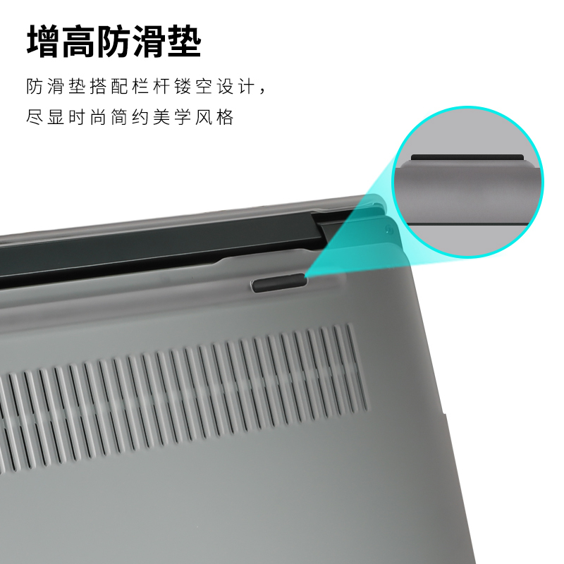 ESCASE 华为MateBook 14s保护壳 2021款14英寸笔记本电脑保护套外壳 电脑配件磨砂白