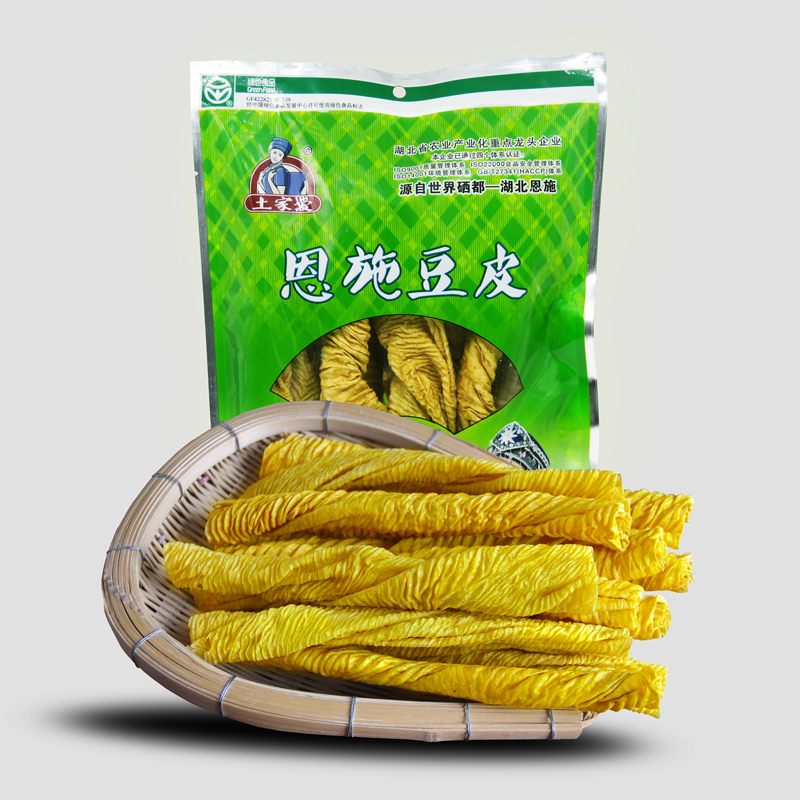 土家爱豆皮200g不加盐无添加豆腐皮丝干豆皮干货油豆皮批发豆制品蛋白肉凉拌菜