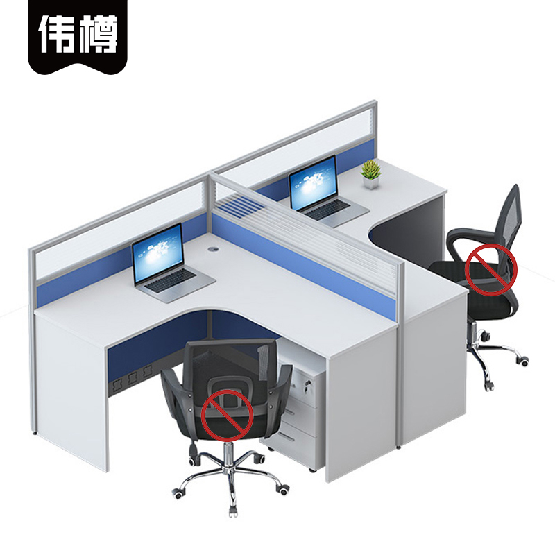 伟樽屏风工位双人位带柜240*140*110cm套高清大图