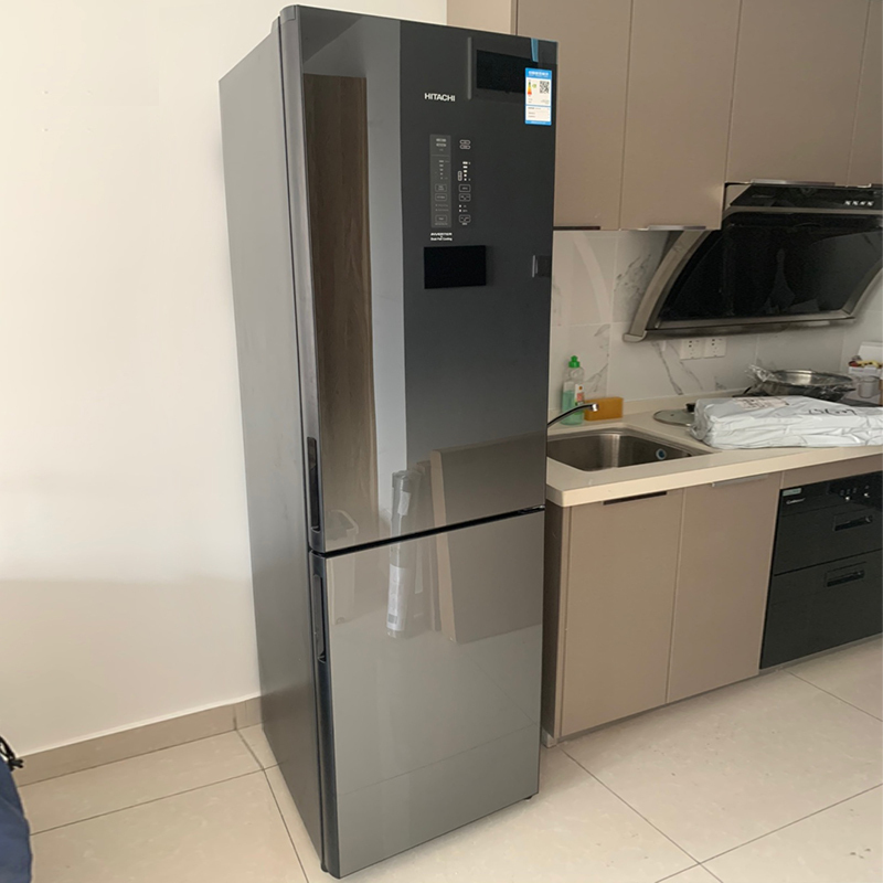日立hitachi原装进口328l双门风冷无霜玻璃门双向冷区小冰箱rbf330jc