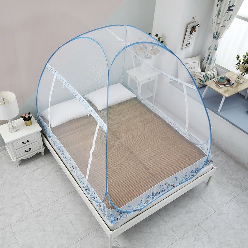 蒙古包蚊帐免安装家用1.5米双人床1.8m宿舍上下铺0.9m有低可折叠