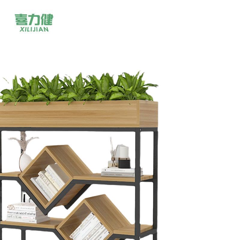 喜力健 隔断装饰花架 浅胡桃-100CM 个图片