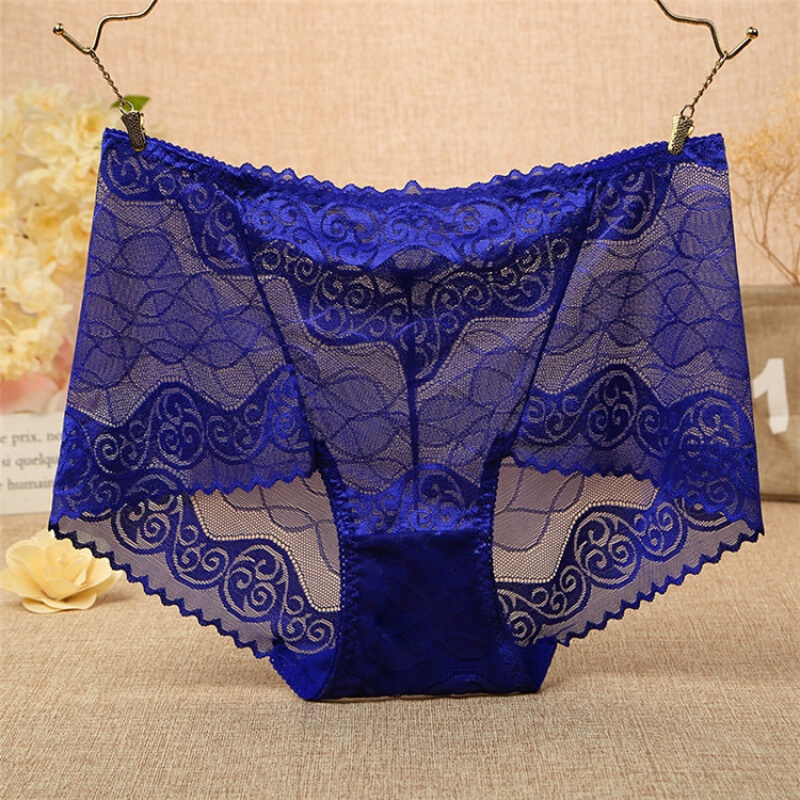 4条本命青胖mm蕾丝内裤200斤高腰蕾丝三角内裤