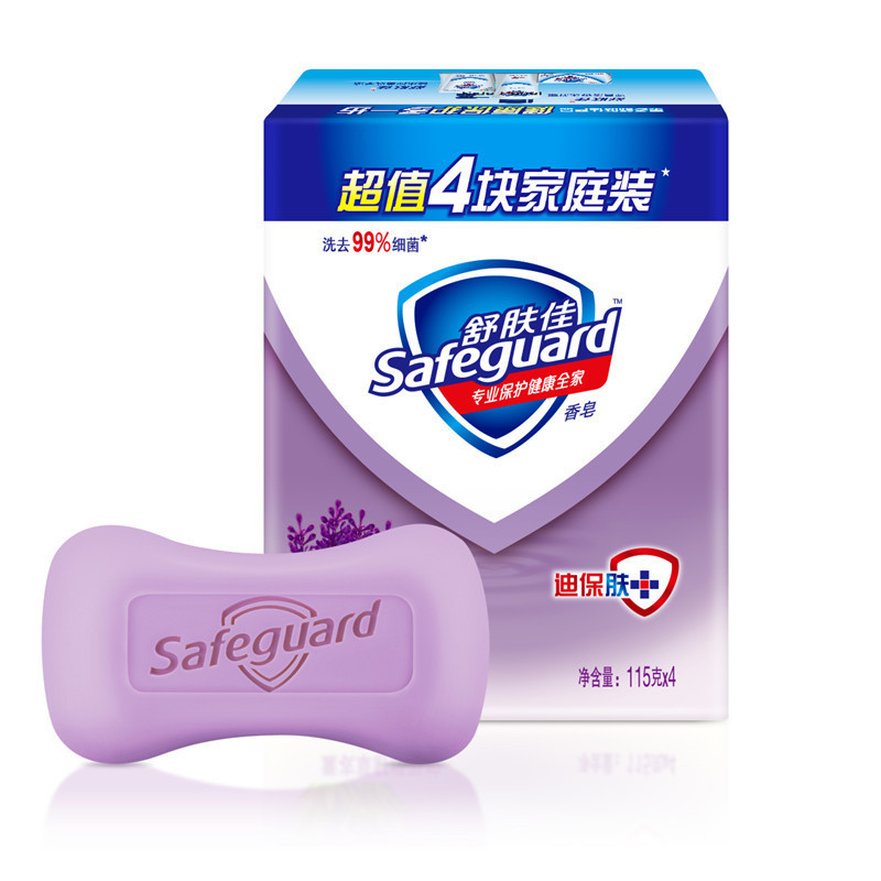 舒肤佳薰衣草舒缓呵护香皂115克X4