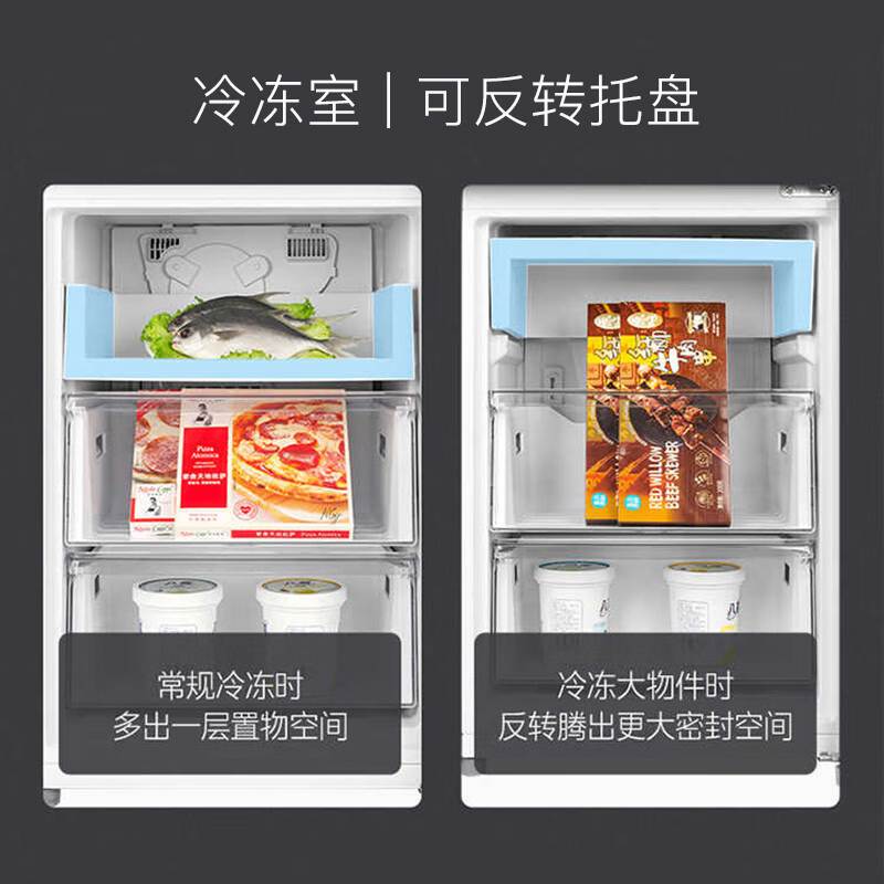 美的(Midea)三门239升 风冷无霜 变频净味大冷冻家用冰箱BCD-239WTPM 钛钢灰-星烁高清大图