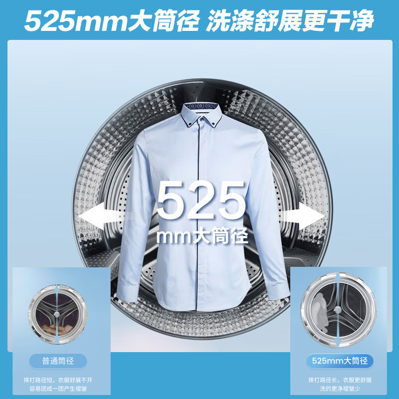 leader海尔智家出品洗衣机10公斤全自动滚筒洗衣机大容量高温消毒洗杀菌除螨节能低耗高温桶自洁 1.10高洗净比