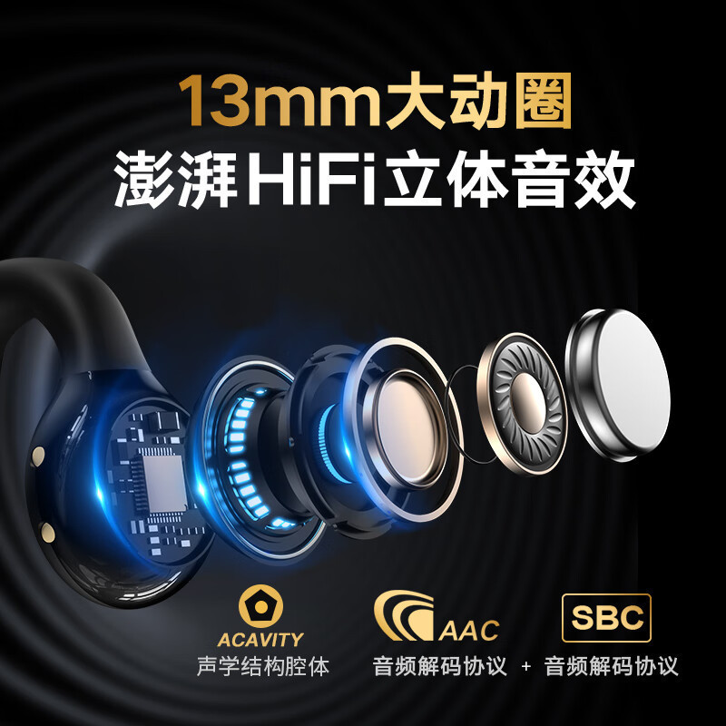 爱国者(AIGO) TWS蓝牙耳机耳夹式 TJ170 白色