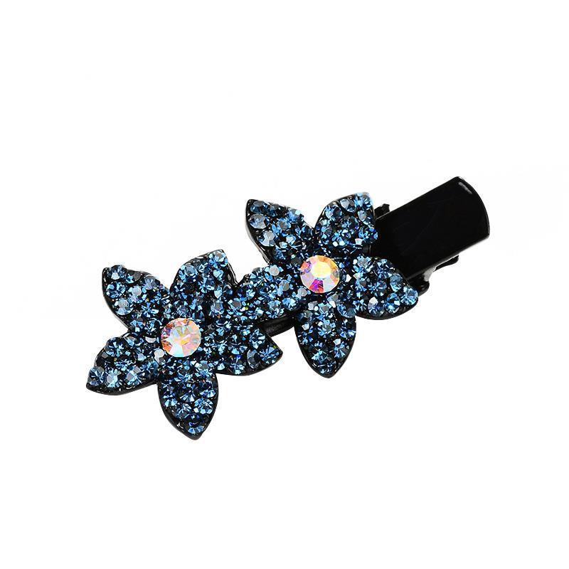 墨蓝色边夹发卡头饰夹子韩国简约刘海小发夹优雅女一字顶夹鸭嘴夹碎发