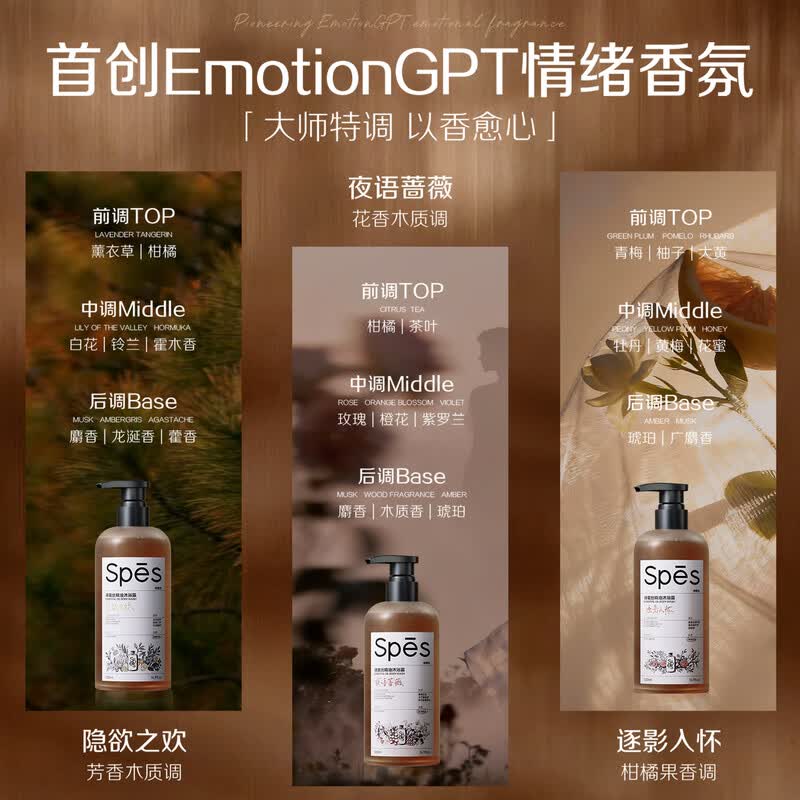 Spēs诗裴丝 精油沐浴露500ml(隐欲之欢)高清大图
