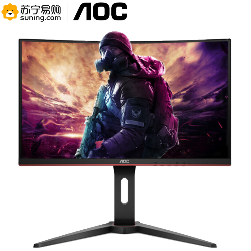 AOC C27G1 27英寸 VA曲面 144Hz高刷新率 双HDMI Adaptive-Sync同步技术 人体工学支架显示器