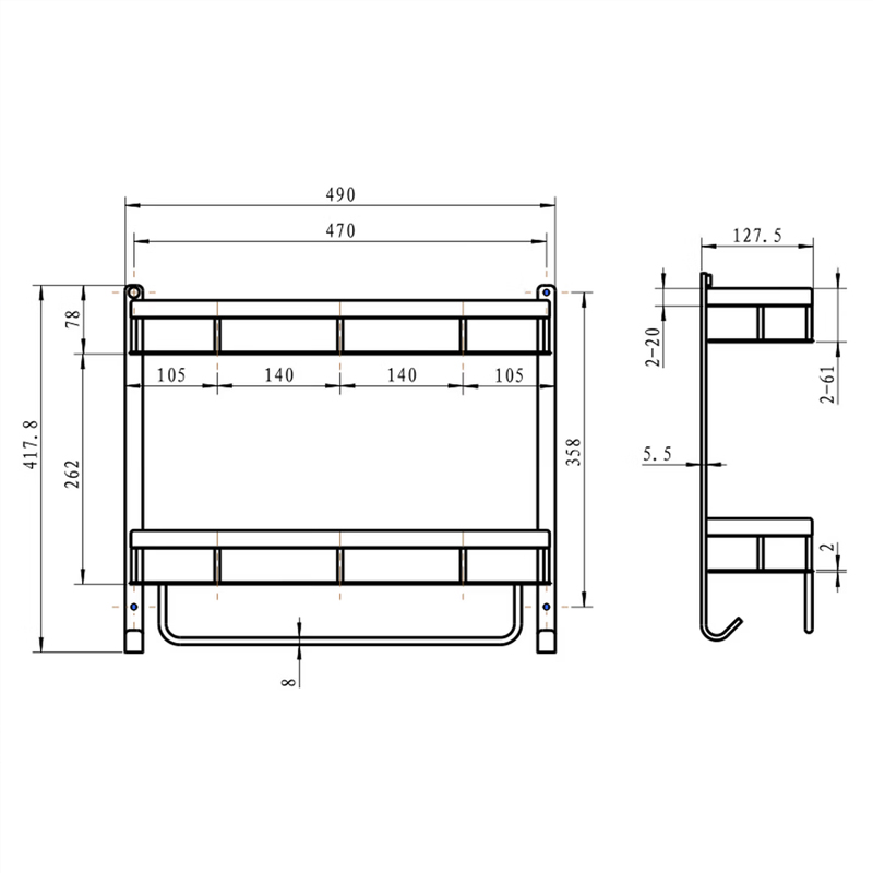 九牧（JOMOO）壁挂厨房置物架壁挂厨房置物架937012-7Z1-1高清大图