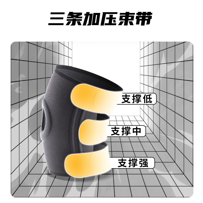 和正护膝HZ-X10双支装稳固关节透气亲肤高清大图