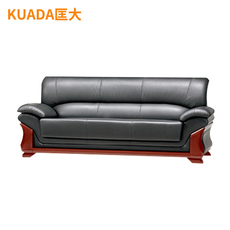 匡大 办公沙发牛皮商务沙发三人位KD-E035高清大图