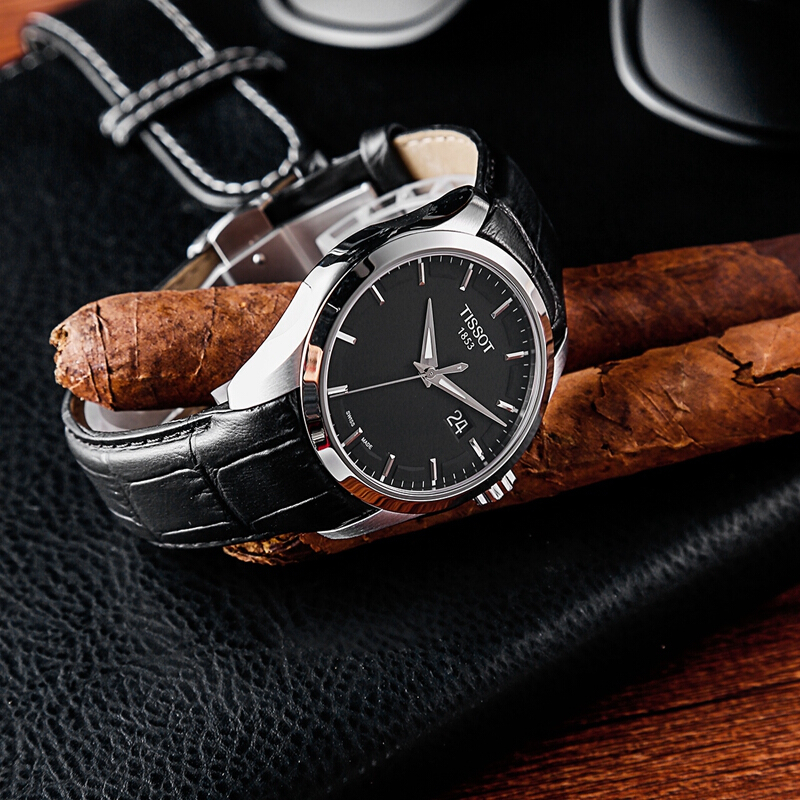 天梭(TISSOT) 瑞士手表 库图系列石英情侣表男表 T035.410.16.051.00